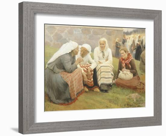 Ruokokoski Women, Finland 19th Century-Albert Edelfelt-Framed Giclee Print