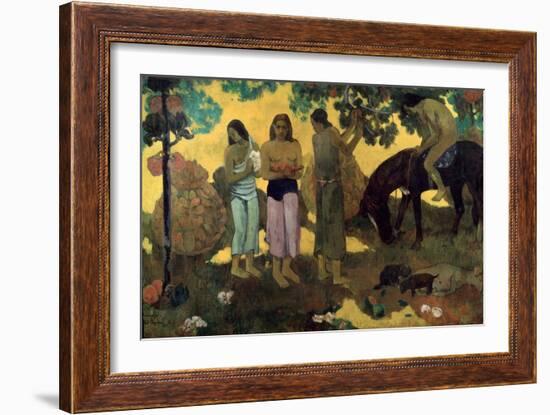 Rupe Rupe (Fruit Gatherin), 1899-Paul Gauguin-Framed Giclee Print