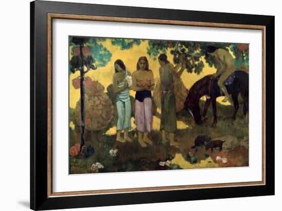 Rupe Rupe (Fruit Gatherin), 1899-Paul Gauguin-Framed Giclee Print