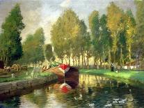 Barge on a River, Normandy-Rupert Charles Wolston Bunny-Giclee Print