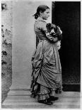 British Author/Illustrator Beatrix Potter Posing Outside with Her Dog at Age 15-Rupert Potter-Photographic Print