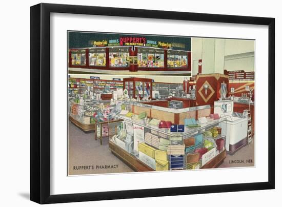 Ruppert's Pharmacy, Lincoln, Nebraska-null-Framed Art Print