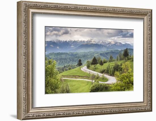 Rural Countryside and Carpathian Mountains Near Bran Castle at Pestera, Transylvania, Romania-Matthew Williams-Ellis-Framed Photographic Print