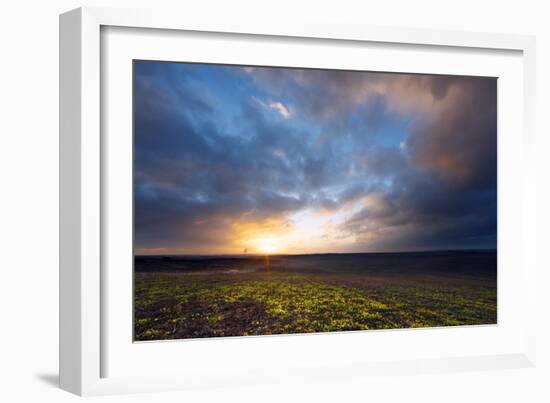 Rural Field at the Early Morning-Taras Lesiv-Framed Photographic Print