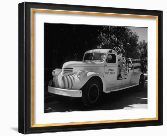 Rural Fire Truck in the Wheat Area of Nebraska-Ed Clark-Framed Photographic Print