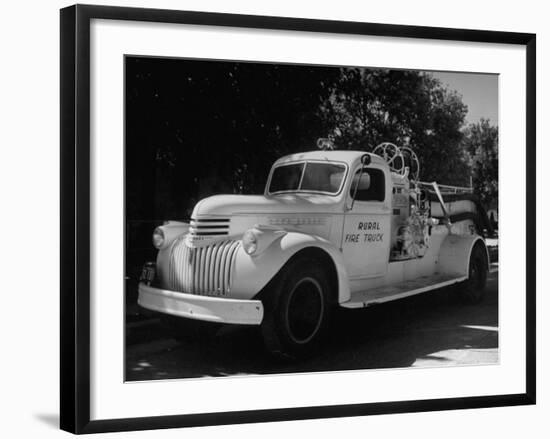 Rural Fire Truck in the Wheat Area of Nebraska-Ed Clark-Framed Photographic Print