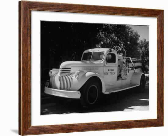 Rural Fire Truck in the Wheat Area of Nebraska-Ed Clark-Framed Photographic Print