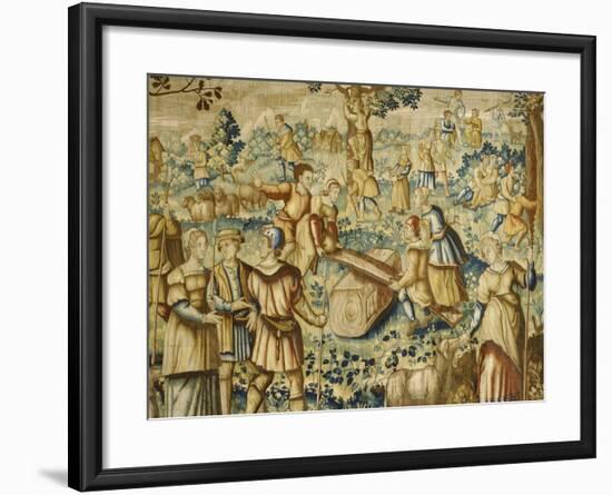 Rural Games, 16th Century Flemish Tapestry-null-Framed Giclee Print