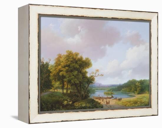Rural Landscape, 19th Century-Barend Cornelis Koekkoek-Framed Premier Image Canvas