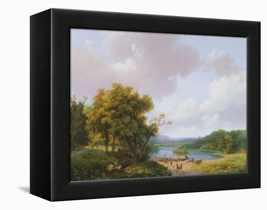 Rural Landscape, 19th Century-Barend Cornelis Koekkoek-Framed Premier Image Canvas