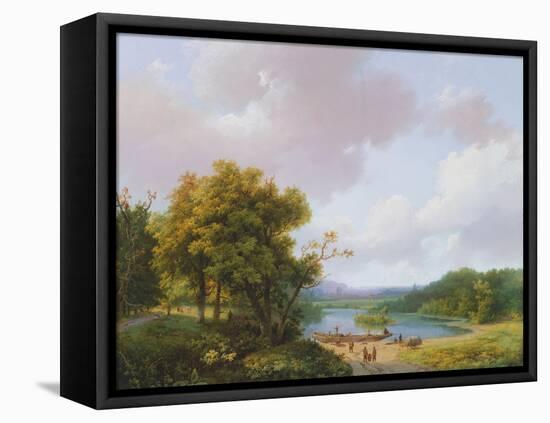 Rural Landscape, 19th Century-Barend Cornelis Koekkoek-Framed Premier Image Canvas