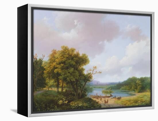 Rural Landscape, 19th Century-Barend Cornelis Koekkoek-Framed Premier Image Canvas