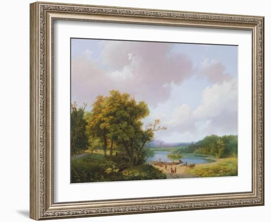 Rural Landscape, 19th Century-Barend Cornelis Koekkoek-Framed Giclee Print