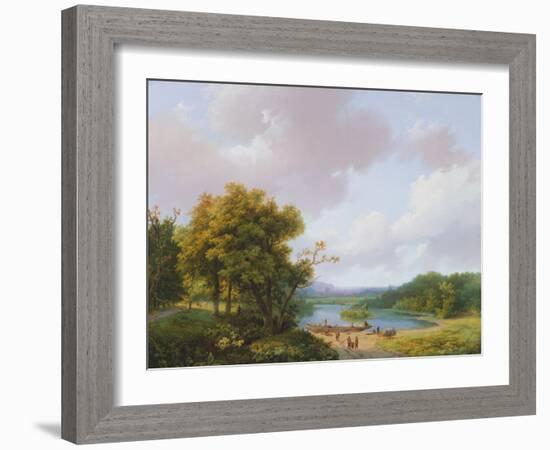 Rural Landscape, 19th Century-Barend Cornelis Koekkoek-Framed Giclee Print