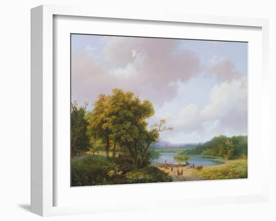 Rural Landscape, 19th Century-Barend Cornelis Koekkoek-Framed Giclee Print