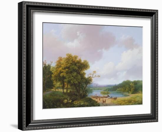 Rural Landscape, 19th Century-Barend Cornelis Koekkoek-Framed Giclee Print