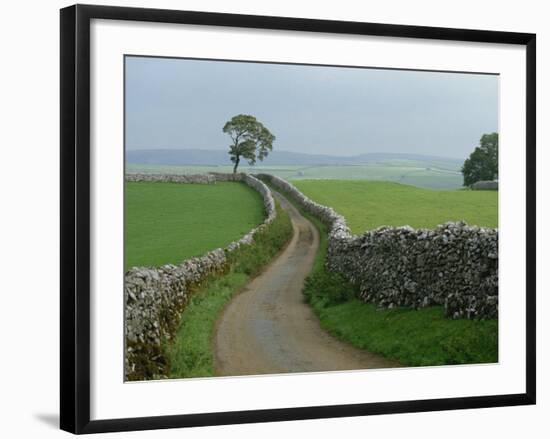 Rural Landscape and Road, Yorkshire, England, United Kingdom, Europe-Woolfitt Adam-Framed Photographic Print