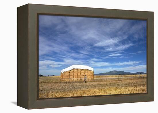 Rural Landscape of Haystack.-gjphotography-Framed Premier Image Canvas