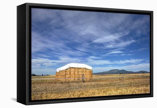 Rural Landscape of Haystack.-gjphotography-Framed Premier Image Canvas