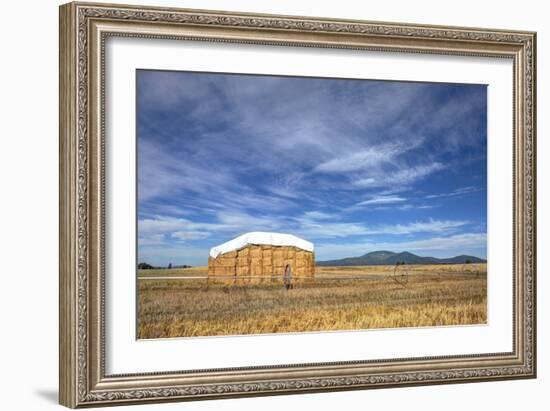 Rural Landscape of Haystack.-gjphotography-Framed Photographic Print