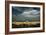 Rural Landscape with Dramatic Sky over Farmland-null-Framed Photographic Print
