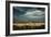 Rural Landscape with Dramatic Sky over Farmland-null-Framed Photographic Print