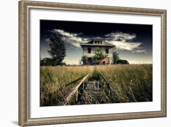 Rural Landscape with Dramatic Sky-null-Framed Photographic Print