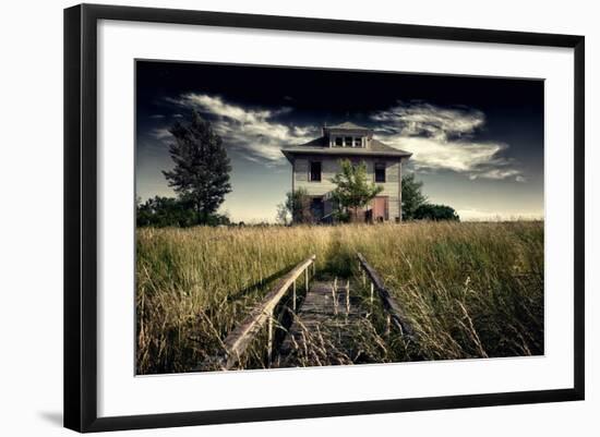 Rural Landscape with Dramatic Sky-null-Framed Photographic Print