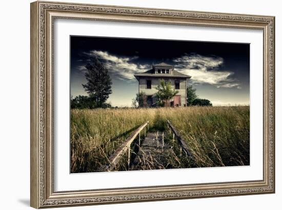 Rural Landscape with Dramatic Sky-null-Framed Photographic Print