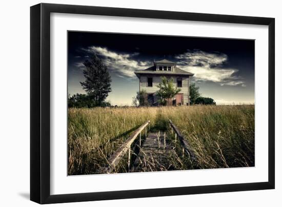 Rural Landscape with Dramatic Sky-null-Framed Photographic Print