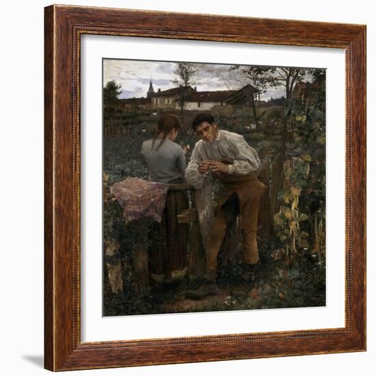 Rural Love, 1882-Jules Bastien-Lepage-Framed Giclee Print