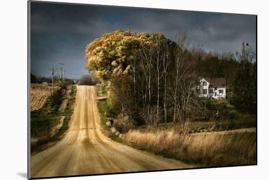 Rural Road Disappearing into Distance in USA-Jody Miller-Mounted Photographic Print