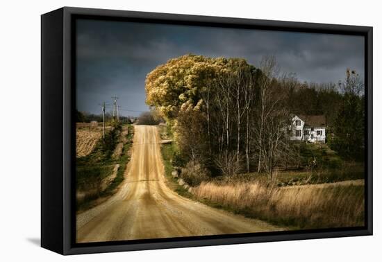 Rural Road Disappearing into Distance in USA-Jody Miller-Framed Premier Image Canvas