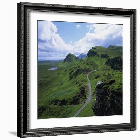 Rural Road in the Beinn Edra Range, Near Staffin, Isle of Skye, Scotland, United Kingdom, Europe-Roy Rainford-Framed Photographic Print