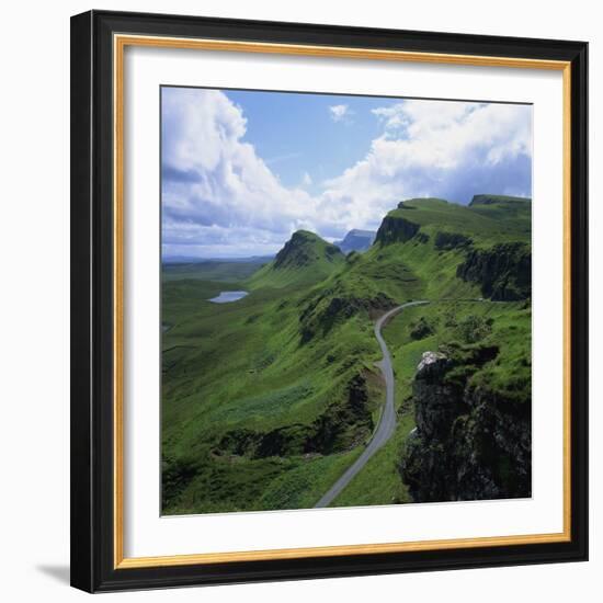 Rural Road in the Beinn Edra Range, Near Staffin, Isle of Skye, Scotland, United Kingdom, Europe-Roy Rainford-Framed Photographic Print