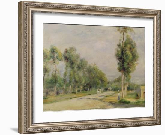 Rural Road Near Louvecienne, 1895-Pierre-Auguste Renoir-Framed Giclee Print