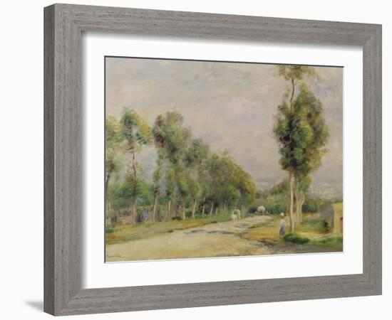 Rural Road Near Louvecienne, 1895-Pierre-Auguste Renoir-Framed Giclee Print