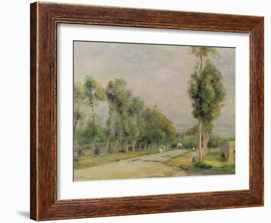 Rural Road Near Louvecienne, 1895-Pierre-Auguste Renoir-Framed Giclee Print