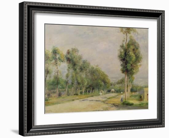 Rural Road Near Louvecienne, 1895-Pierre-Auguste Renoir-Framed Giclee Print