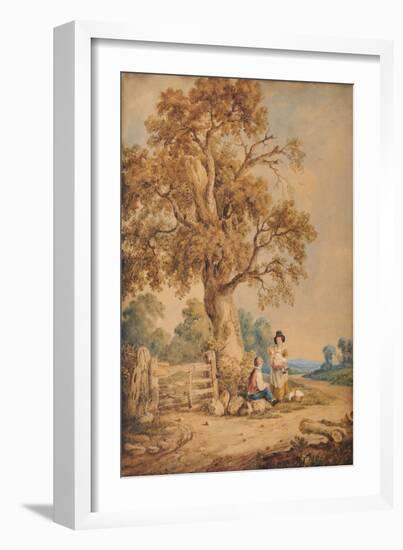 Rural Scene, 1769-1859 (Watercolour)-James Ward-Framed Giclee Print