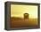 Rural School Bus Driving Along Dusty Country Road, Oregon, USA-William Sutton-Framed Premier Image Canvas