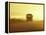 Rural School Bus Driving Along Dusty Country Road, Oregon, USA-William Sutton-Framed Premier Image Canvas