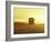 Rural School Bus Driving Along Dusty Country Road, Oregon, USA-William Sutton-Framed Photographic Print