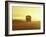 Rural School Bus Driving Along Dusty Country Road, Oregon, USA-William Sutton-Framed Photographic Print