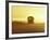 Rural School Bus Driving Along Dusty Country Road, Oregon, USA-William Sutton-Framed Photographic Print