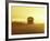 Rural School Bus Driving Along Dusty Country Road, Oregon, USA-William Sutton-Framed Photographic Print