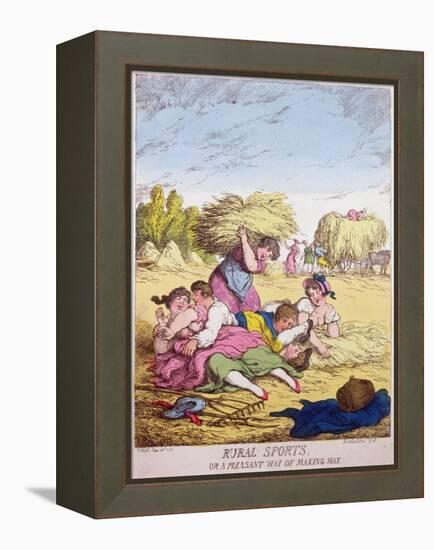 Rural Sports or a Pleasant Way of Making Hay, 1814-Thomas Rowlandson-Framed Premier Image Canvas