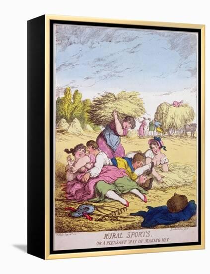 Rural Sports or a Pleasant Way of Making Hay, 1814-Thomas Rowlandson-Framed Premier Image Canvas