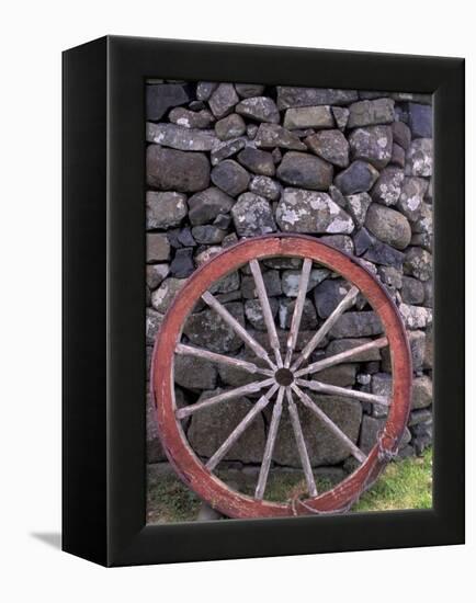 Rural Stone Wall and Wheel, Kilmuir, Isle of Skye, Scotland-Gavriel Jecan-Framed Premier Image Canvas