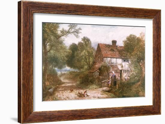 Rural Surrey Cottage-Myles Birket Foster-Framed Art Print